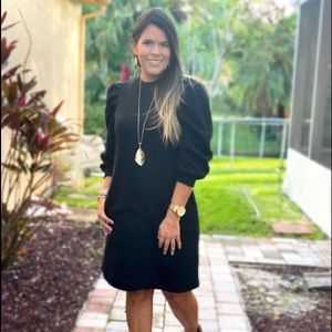 Women’s Puff Long Sleeved Sweater Dress